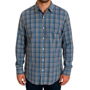 Gap men’s plaid button down shirt size large